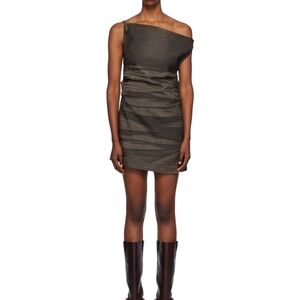 Elegant One-Shoulder Dress in Black